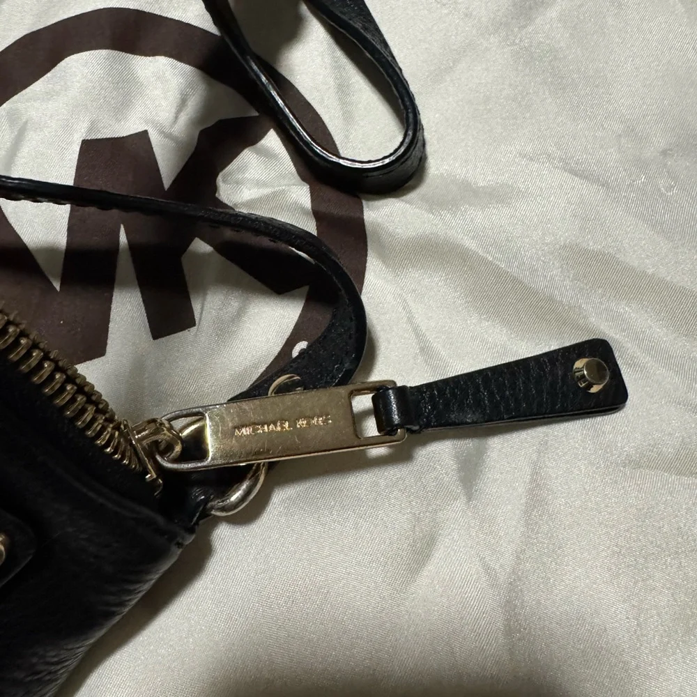 Michael Kors Black Crossbody Bag with Gold Accents - Picture 7 of 10